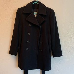 Vintage wool belted pea coat